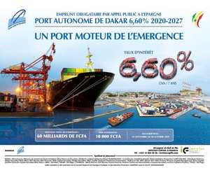 Emprunt Du Port Autonome De Dakar Clôturé Par Anticipation : PAD 6,60% 2020-2027